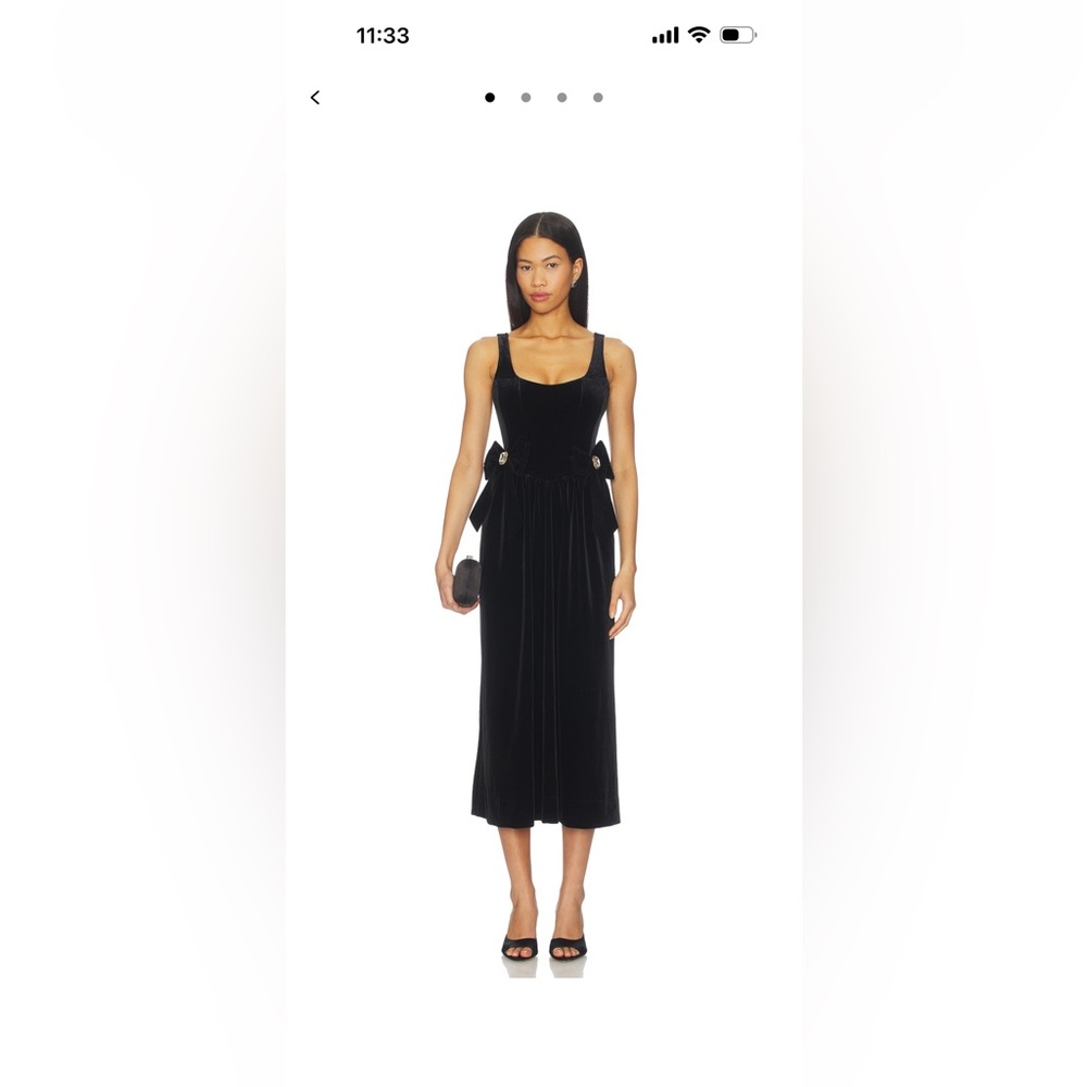 Show Me Your MuMu Black Midi Dress